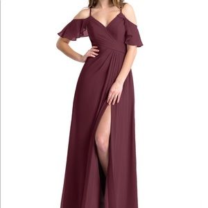 Azazie Dakota bridesmaid dress, Cabernet, size A14